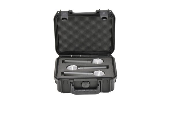 Waterproof microphone touring hard case for three mics