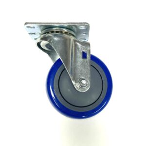 Heavy Duty Stainless Steel Stem Blue Color Casters