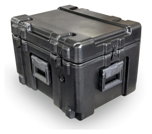 A black box with two handles and one handle on the side.