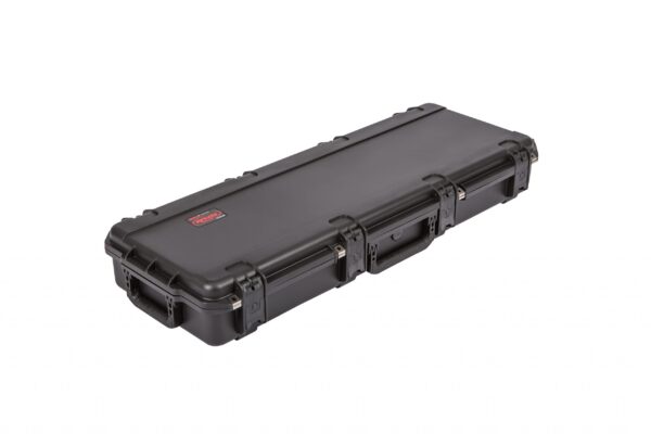 A black case with two handles and one handle on the side.