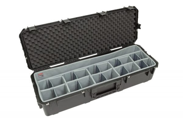 A case with dividers inside of it