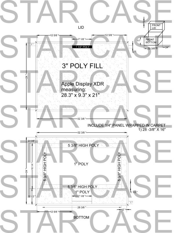 A star case is shown with the words " poly fill ".