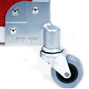A Close-up of the corner mount star case Safety barrier wheel